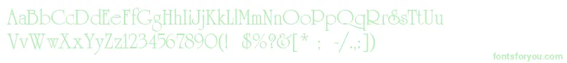 UniversityLtRoman Font – Green Fonts on White Background