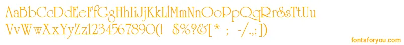 UniversityLtRoman Font – Orange Fonts on White Background