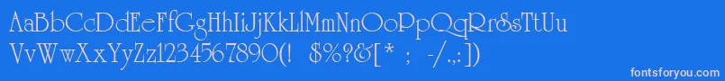 UniversityLtRoman Font – Pink Fonts on Blue Background