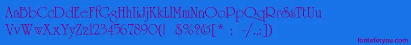 UniversityLtRoman Font – Purple Fonts on Blue Background