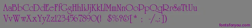 UniversityLtRoman Font – Purple Fonts on Gray Background