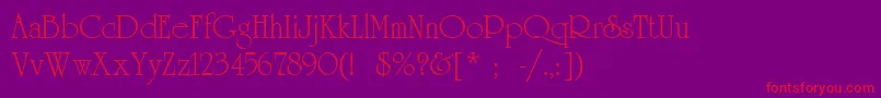 UniversityLtRoman Font – Red Fonts on Purple Background