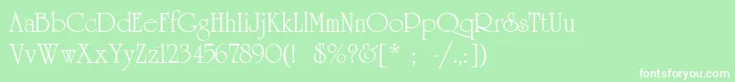 UniversityLtRoman Font – White Fonts on Green Background