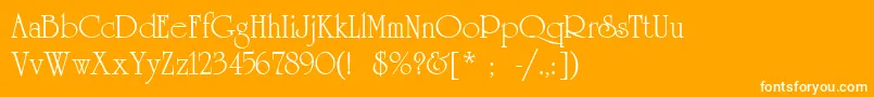UniversityLtRoman Font – White Fonts on Orange Background
