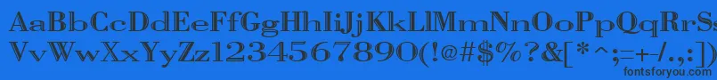 VangardRegular Font – Black Fonts on Blue Background