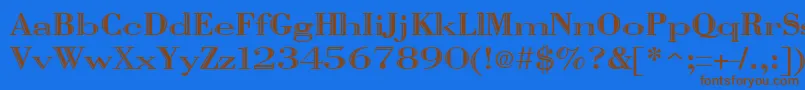 VangardRegular Font – Brown Fonts on Blue Background