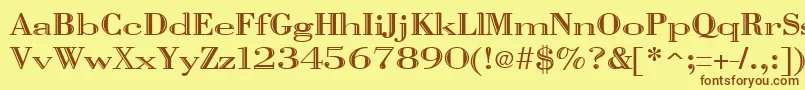 VangardRegular Font – Brown Fonts on Yellow Background