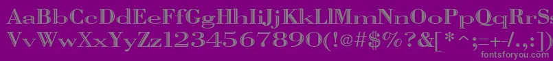 VangardRegular Font – Gray Fonts on Purple Background