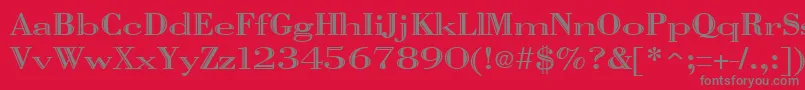 VangardRegular Font – Gray Fonts on Red Background