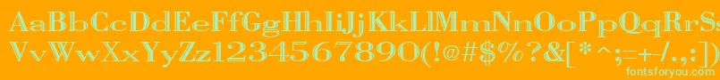 VangardRegular Font – Green Fonts on Orange Background