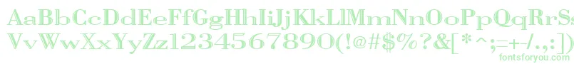 VangardRegular Font – Green Fonts on White Background