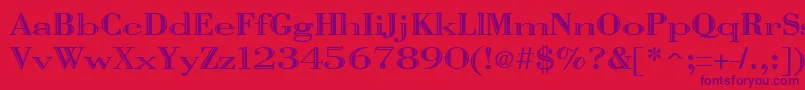 VangardRegular Font – Purple Fonts on Red Background