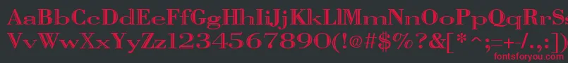 VangardRegular Font – Red Fonts on Black Background