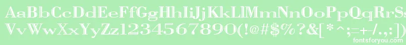 VangardRegular Font – White Fonts on Green Background