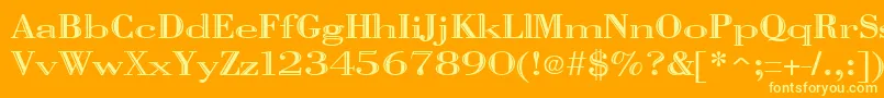 VangardRegular Font – Yellow Fonts on Orange Background