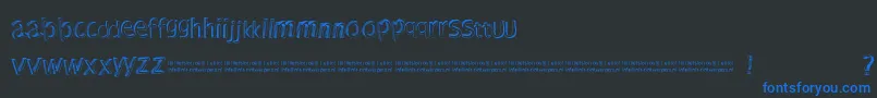 Shutdown Font – Blue Fonts on Black Background