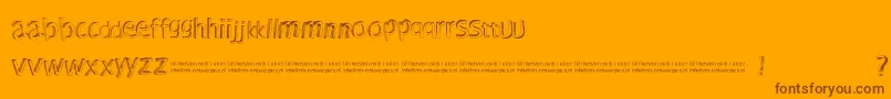 Shutdown Font – Brown Fonts on Orange Background