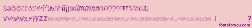 Shutdown-Schriftart – Violette Schriften auf rosa Hintergrund