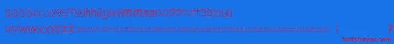 Shutdown Font – Red Fonts on Blue Background