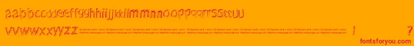 Shutdown Font – Red Fonts on Orange Background