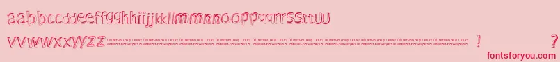 Shutdown-Schriftart – Rote Schriften auf rosa Hintergrund