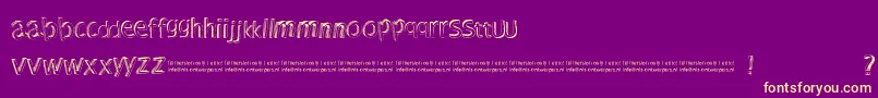 Shutdown Font – Yellow Fonts on Purple Background