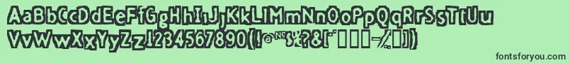 Fivefingerdiscount Font – Black Fonts on Green Background