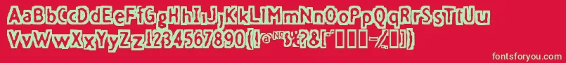 Fivefingerdiscount Font – Green Fonts on Red Background