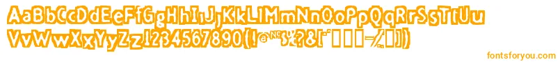 Fivefingerdiscount Font – Orange Fonts on White Background