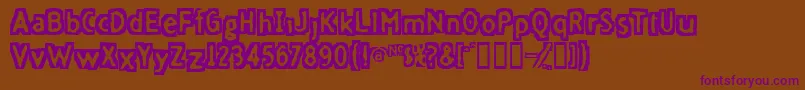 Fivefingerdiscount Font – Purple Fonts on Brown Background