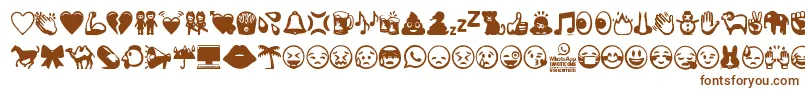 WhatsappEmoticons Font – Brown Fonts on White Background