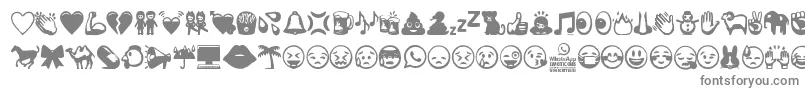 WhatsappEmoticons-Schriftart – Graue Schriften