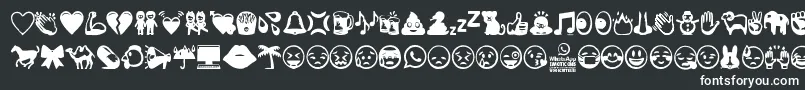 WhatsappEmoticons Font – White Fonts on Black Background