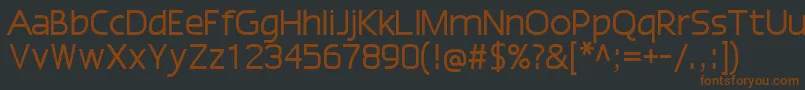 Czcionka EpsySans – brązowe czcionki na czarnym tle