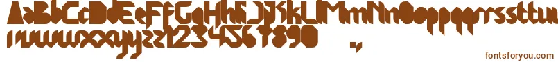 JakartaHighends Font – Brown Fonts on White Background