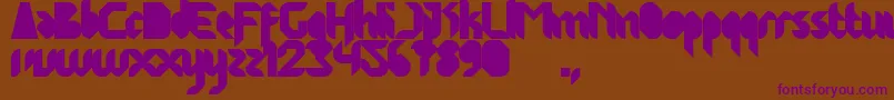 JakartaHighends Font – Purple Fonts on Brown Background
