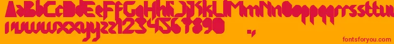 JakartaHighends Font – Red Fonts on Orange Background