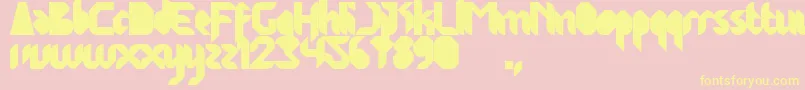 JakartaHighends Font – Yellow Fonts on Pink Background