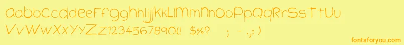 fuente CloutierscriptRegular – Fuentes Naranjas Sobre Fondo Amarillo