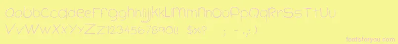 CloutierscriptRegular-Schriftart – Rosa Schriften auf gelbem Hintergrund