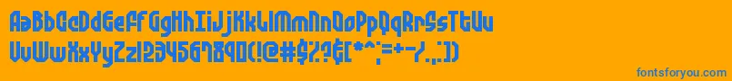 フォントZephyreanGustBrk – オレンジの背景に青い文字