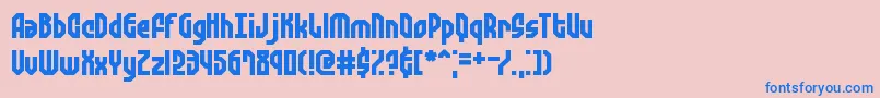 ZephyreanGustBrk Font – Blue Fonts on Pink Background