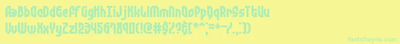 ZephyreanGustBrk Font – Green Fonts on Yellow Background