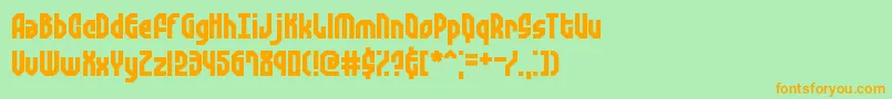 ZephyreanGustBrk Font – Orange Fonts on Green Background