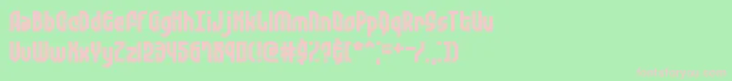 ZephyreanGustBrk Font – Pink Fonts on Green Background