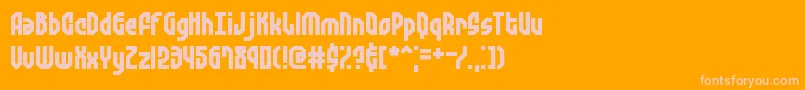 ZephyreanGustBrk Font – Pink Fonts on Orange Background