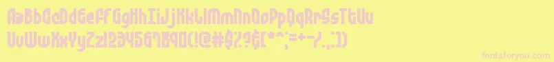 ZephyreanGustBrk Font – Pink Fonts on Yellow Background