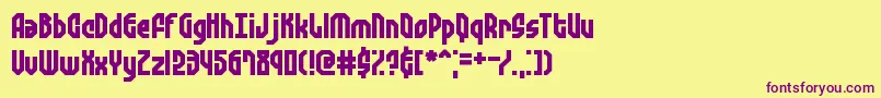 ZephyreanGustBrk Font – Purple Fonts on Yellow Background