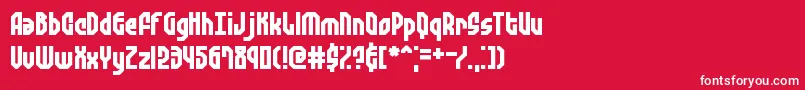 フォントZephyreanGustBrk – 赤い背景に白い文字