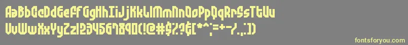 ZephyreanGustBrk Font – Yellow Fonts on Gray Background